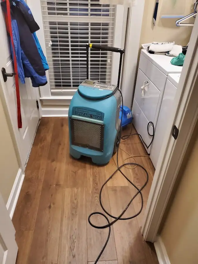 Commercial dehumidifier deployed for Flood Damage Cleanup in Jerome